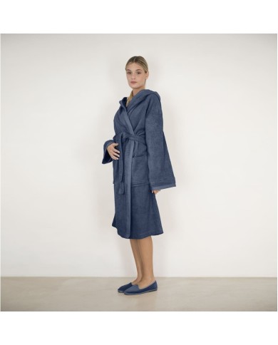 Accappatoio unisex in spugna di puro cotone FAZZINI art. Square