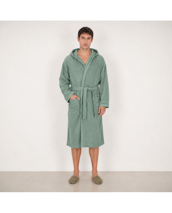 Accappatoio unisex in spugna di puro cotone FAZZINI art. Square
