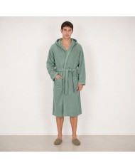 Accappatoio unisex in spugna di puro cotone FAZZINI art. Square