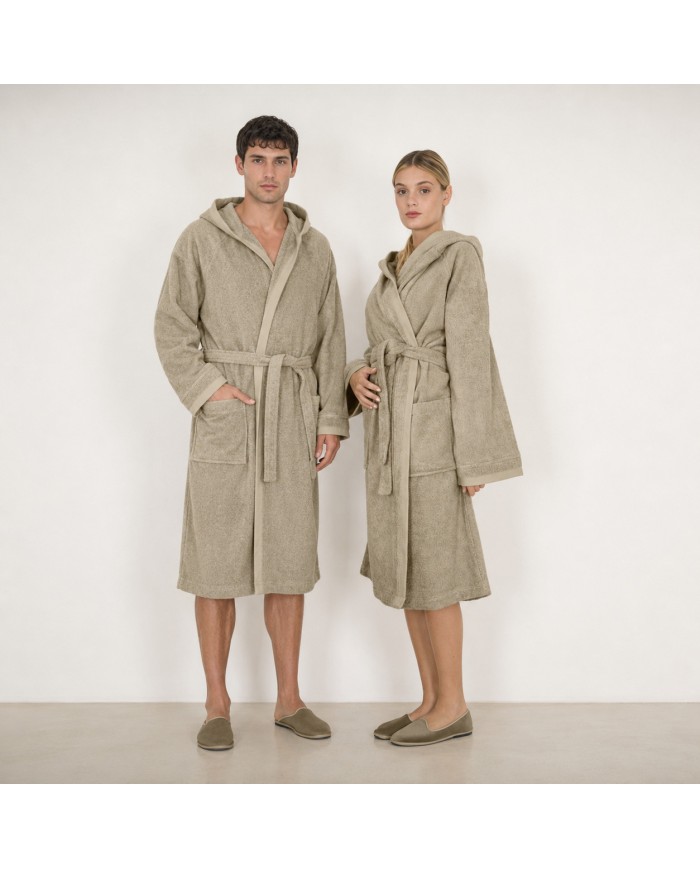Accappatoio unisex in spugna di puro cotone FAZZINI art. Square