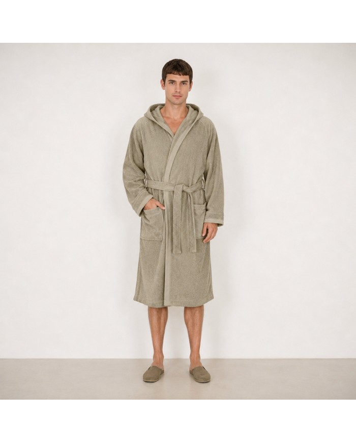 Accappatoio unisex in spugna di puro cotone FAZZINI art. Square