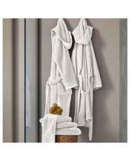 Accappatoio unisex in spugna di puro cotone FAZZINI art. Square