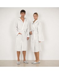Accappatoio unisex in spugna di puro cotone FAZZINI art. Square