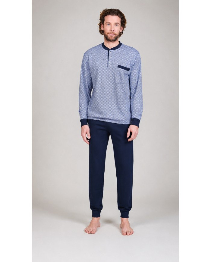 Pigiama uomo 100% caldo cotone Bip Bip 7353 - Made in Italy