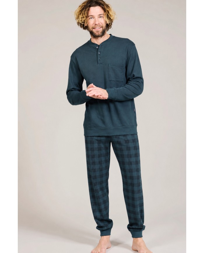 Pigiama uomo 100% caldo cotone Bip Bip 7321 - Made in Italy