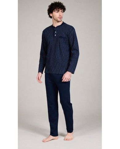 Pigiama uomo 100% caldo cotone Bip Bip 6019 - Made in Italy