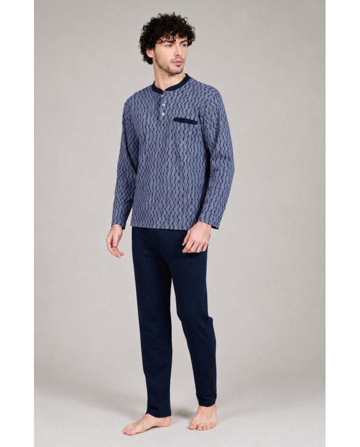 Pigiama uomo 100% caldo cotone Bip Bip 6019 - Made in Italy