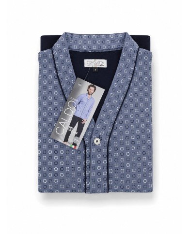 Pigiama uomo 100% caldo cotone aperto avanti Bip Bip 7352 - Made in Italy