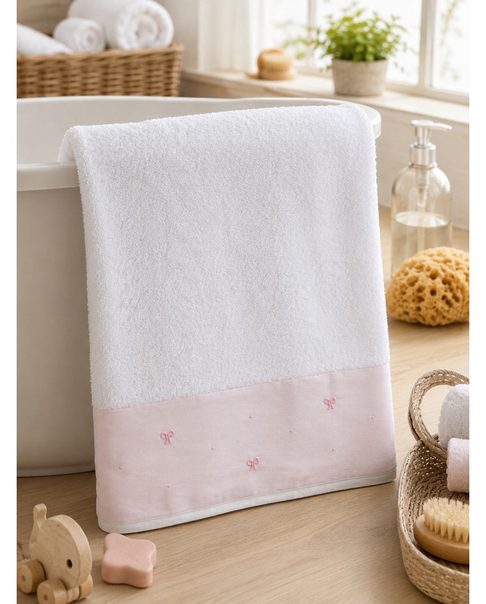 Telo bagnetto neonato ricamato a mano Elite pour le Bebè art.300