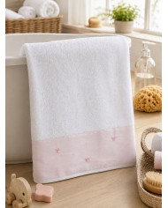 Telo bagnetto neonato ricamato a mano Elite pour le Bebè art.300