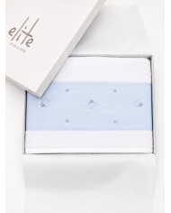 Telo bagnetto neonato ricamato a mano Elite pour le Bebè art.314