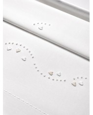 Completo lenzuola culla lettino ricamato a mano Elite pour le Bebè 85351