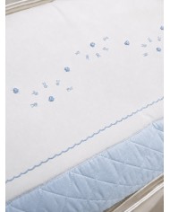 Piumone invernale con paracolpi per culla ricamato a mano Elite 70172