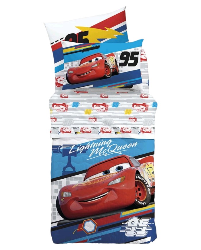 Trapuntino primaverile Disney Caleffi Cars McQueen cotone