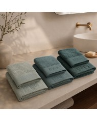 Set 3 asciugamani viso + 3 ospiti 100% cotone FERRE' art. Urano