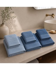 Set 3 asciugamani viso + 3 ospiti 100% cotone FERRE' art. Urano