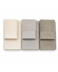 Set 3 asciugamani viso + 3 ospiti 100% cotone FERRE' art. Urano
