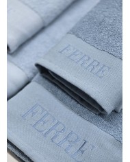 Set 3 asciugamani viso + 3 ospiti 100% cotone FERRE' art. Urano