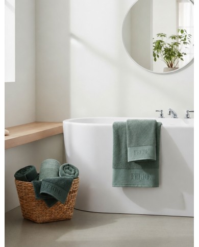 Set 3 asciugamani viso + 3 ospiti 100% cotone FERRE' art. Urano