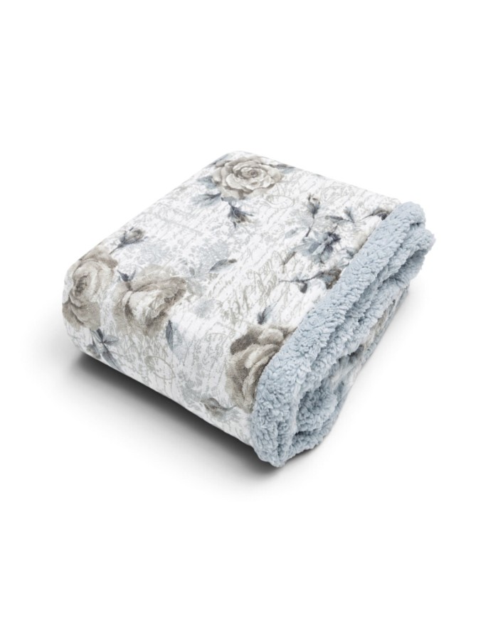 Plaid in pile stampato e retro sherpa Boston var. 2