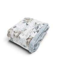 Plaid in pile stampato e retro sherpa Boston var. 2