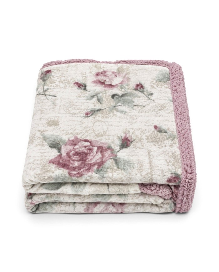 Plaid in pile stampato e retro sherpa Boston var. 2