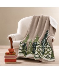 Plaid effetto lana cotta con fantasia 3D art. Skidor
