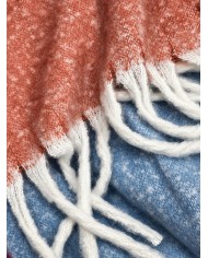 Plaid in tessuto mohair supersoft con frange Enrico Coveri var.1