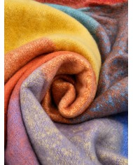 Plaid in tessuto mohair supersoft con frange Enrico Coveri var.3