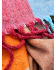 Plaid in tessuto mohair supersoft con frange Enrico Coveri var.3