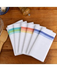 Set 6 strofinacci da cucina 100% cotone art. premium spigato