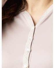 Camicia da notte caldo cotone scollo a goccia Fida Lingerie art. 2725