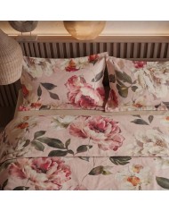 Completo lenzuola matrimoniale in percalle 100% cotone Mirabello Vanity Flowers