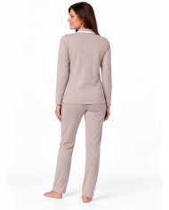 Pigiama donna 100% caldo cotone aperto avanti con colletto Vilfran 52704