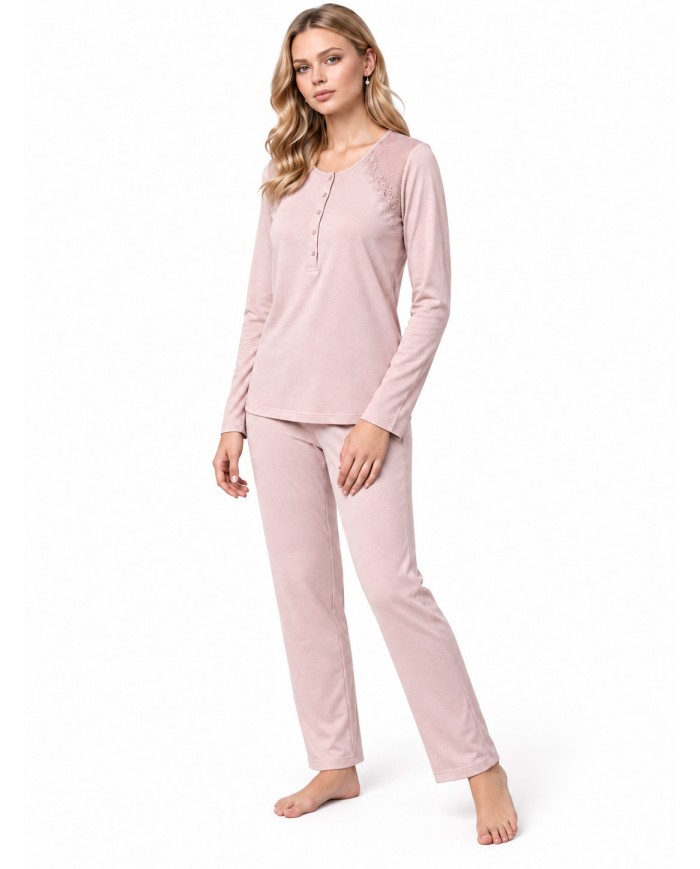 Pigiama donna 100% caldo cotone Lunatica 62101