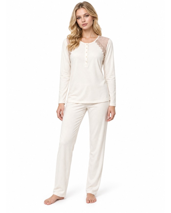 Pigiama donna 100% caldo cotone Lunatica 62101