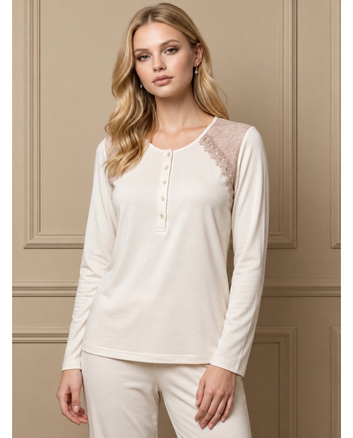 Pigiama donna 100% caldo cotone Lunatica 62101