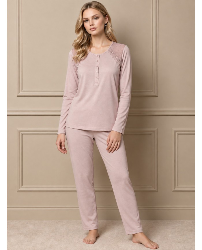 Pigiama donna 100% caldo cotone Lunatica 62101