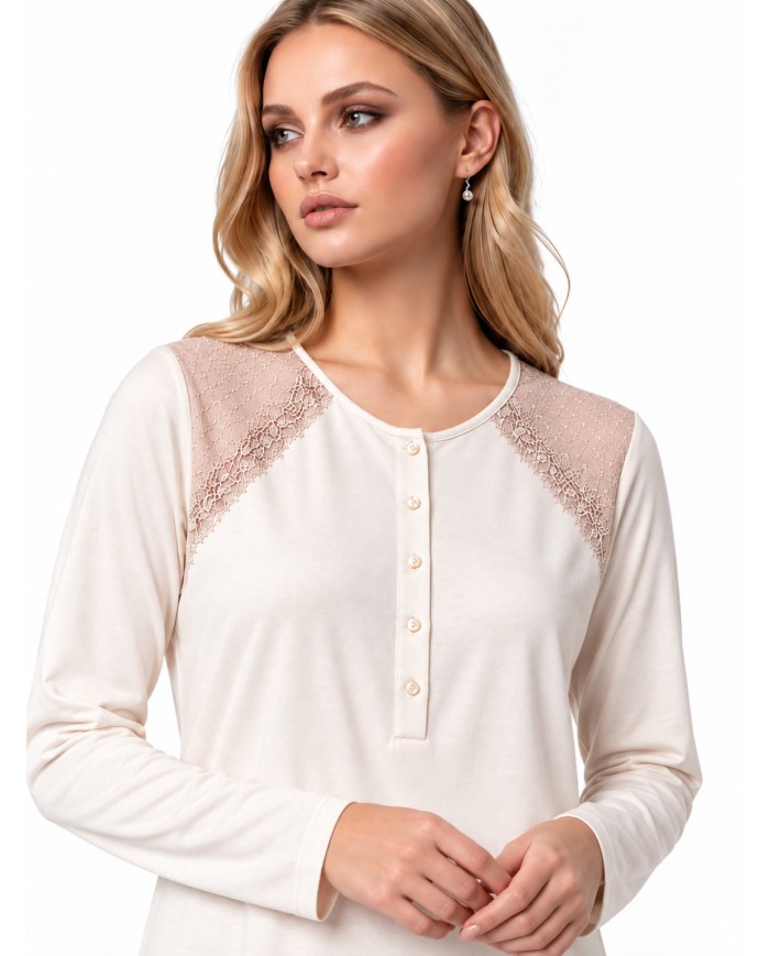 Camicia da notte 100% caldo cotone Lunatica 62102