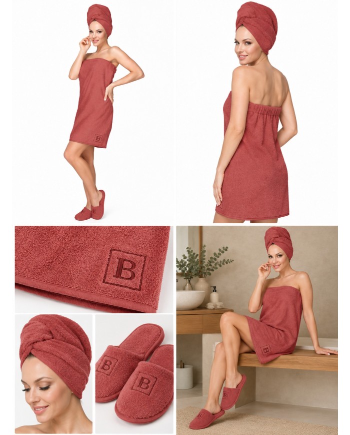 Set Bagno Donna con Pareo, Turbante e Ciabatte - Laura Biagiotti
