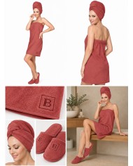 Set Bagno Donna con Pareo, Turbante e Ciabatte - Laura Biagiotti