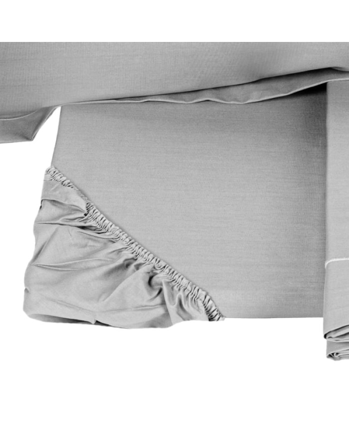 Completo lenzuola matrimoniale in percalle tinta unita Fazzini Teseo