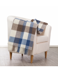 Plaid Lanerossi Iseo 100% Lana Vergine 130x170 avio