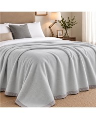 Coperta 100% lana vergine tinta unita double face Marzotto art. Marta - MISURE VARIE