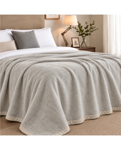 Coperta 100% lana vergine tinta unita double face Marzotto art. Marta - MISURE VARIE