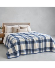 Coperta matrimoniale 100% lana vergine Marzotto art. Marta Check