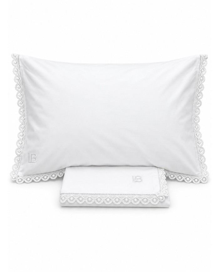 Completo lenzuola matrimoniale in percalle cotone Laura Biagiotti Calira