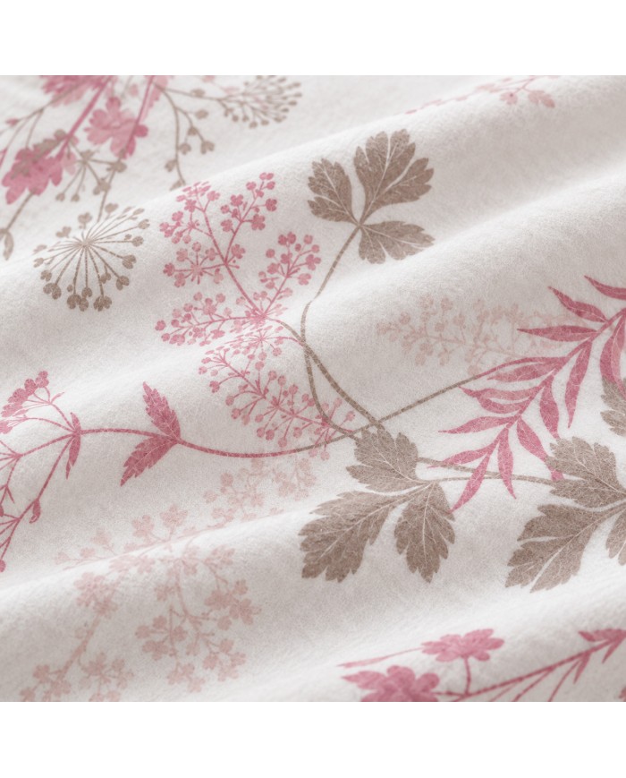 Completo lenzuola matrimoniale flanella 100% cotone Laura Biagiotti Elyra