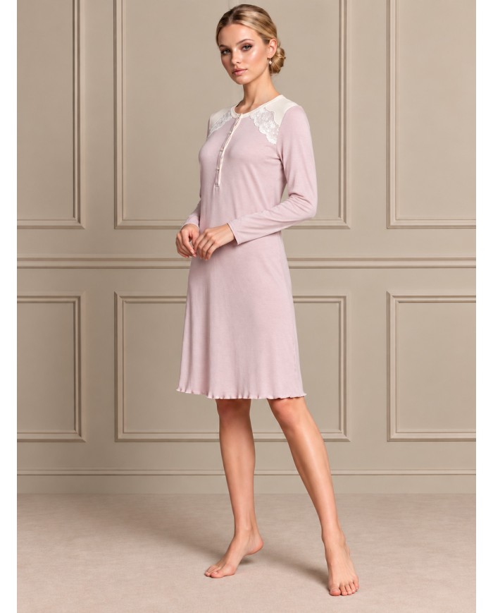 Camicia da notte in caldo cotone Lunatica 62131