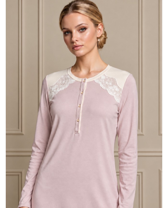 Camicia da notte in caldo cotone Lunatica 62131